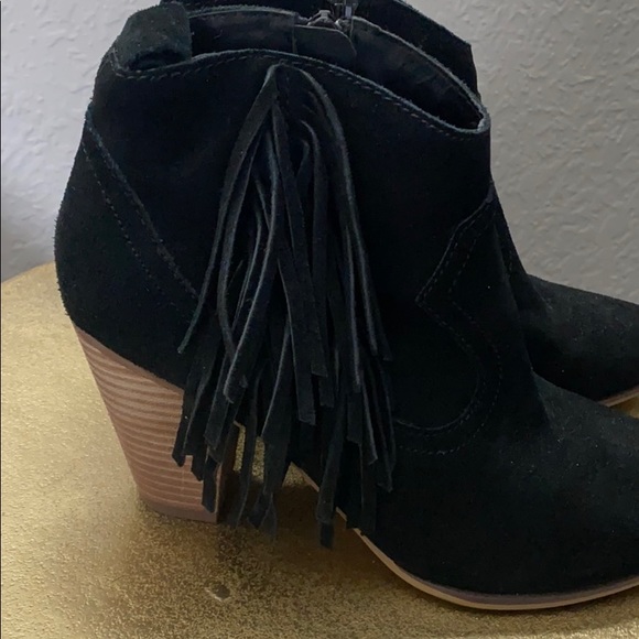 Steve Madden Suede Fringe Booties - Picture 2 of 6